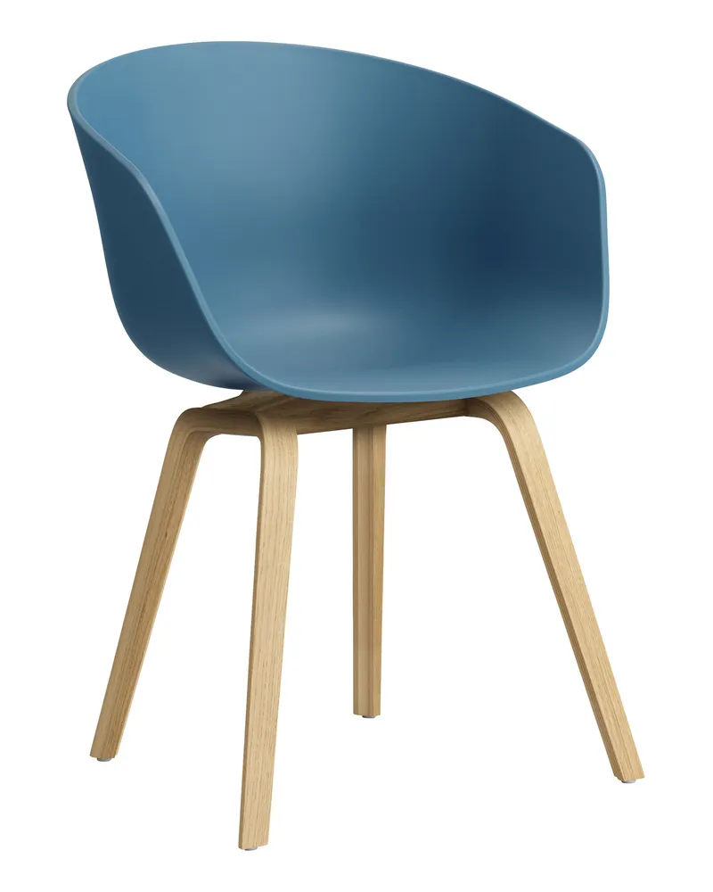 Hay Sessel About a chair - Blau - Recyceltes Polypropylen - Designer Hee Welling 