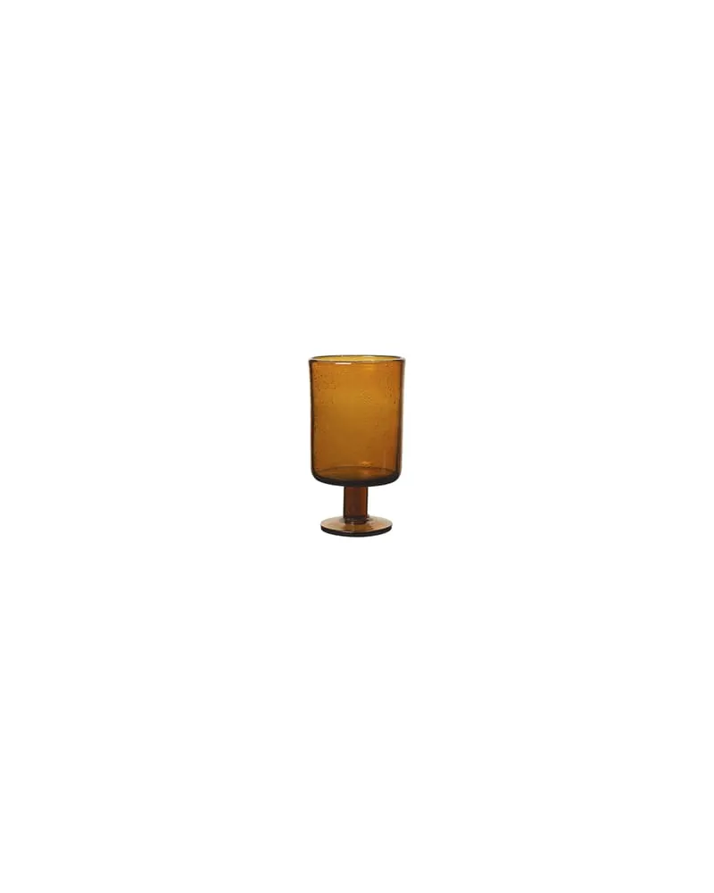 ferm LIVING Weinglas Oli - Orange - mundgeblasenes Glas 