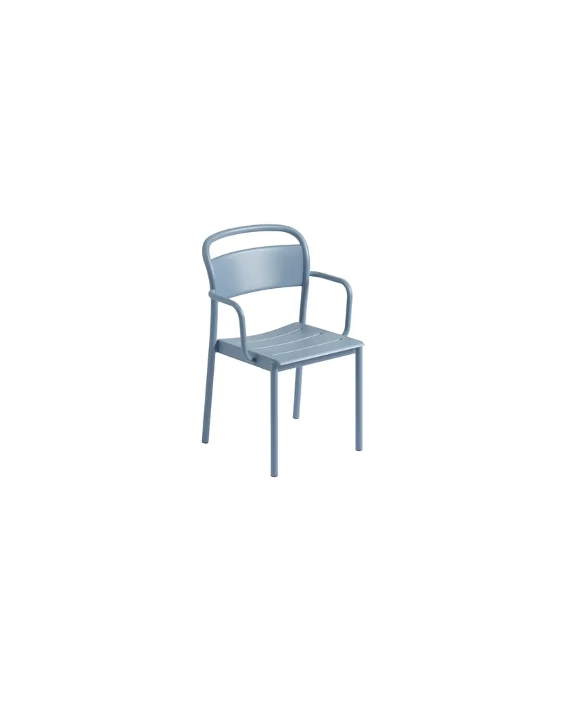 Muuto Stapelbarer Sessel Linear - Blau - Pulverbeschichteter Stahl - Designer Thomas Bentzen 