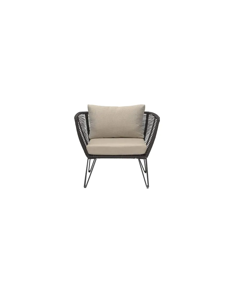 Bloomingville Gepolsterter Sessel Mundo - Beige - PVC-Draht 