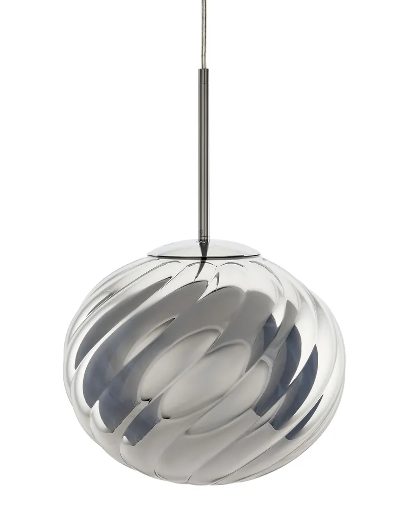 Tom Dixon Pendelleuchte Whirl - Silber - Halbmetallisierter Polycarbonat - Designer Tom Dixon 