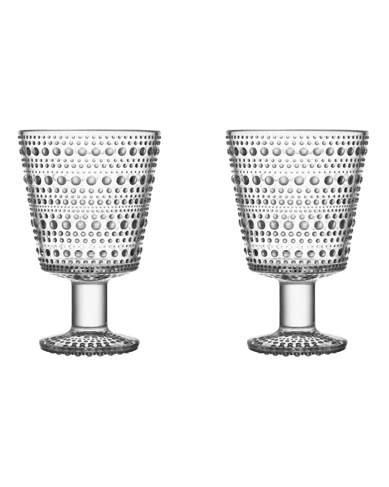 iittala Weinglas Kastehelmi - Transparent - Pressglas - Designer Oiva Toikka 