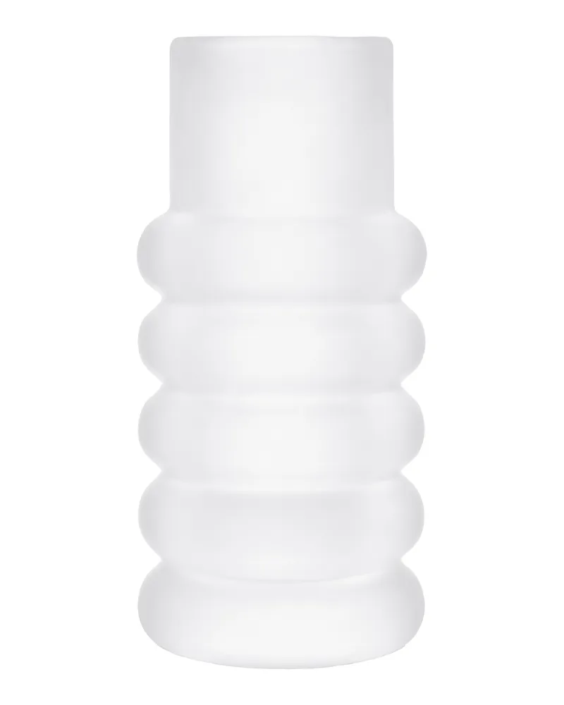 Tom Dixon Vase Press - Weiß - Pressglas - Designer Tom Dixon 