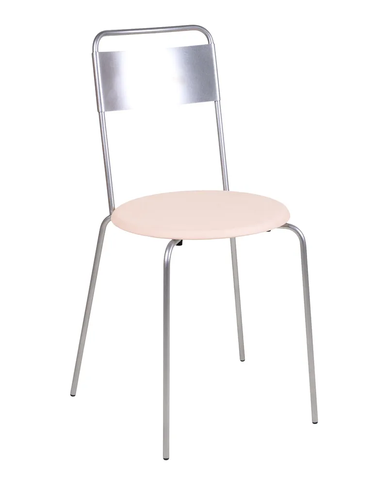 FRAMA Stuhl Petit Rond - Metall - gebürsteter rostfreier Stahl - Designer Troels Grum-Schwensen 