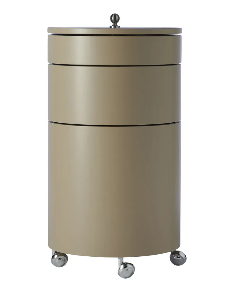 Verpan Servierwagen Barboy - Blau - mitteldichte bemalte Holzfaserplatte - Designer Verner Panton 