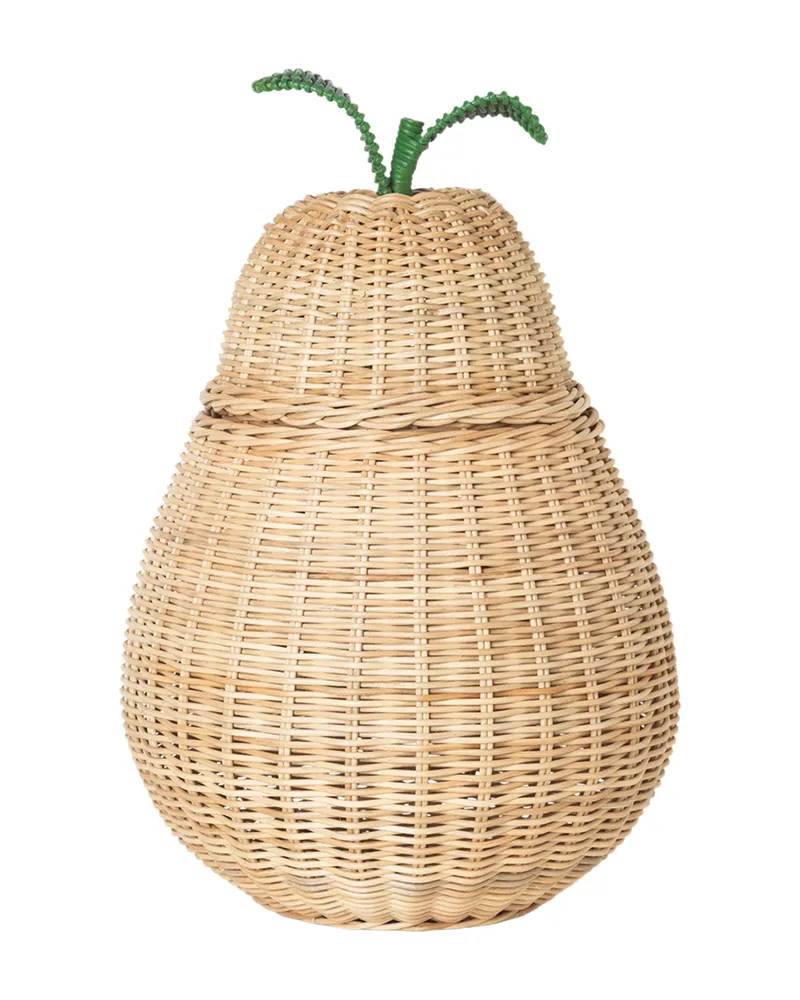 ferm LIVING Korb Apple - Beige - Geflochtenes Rattan 