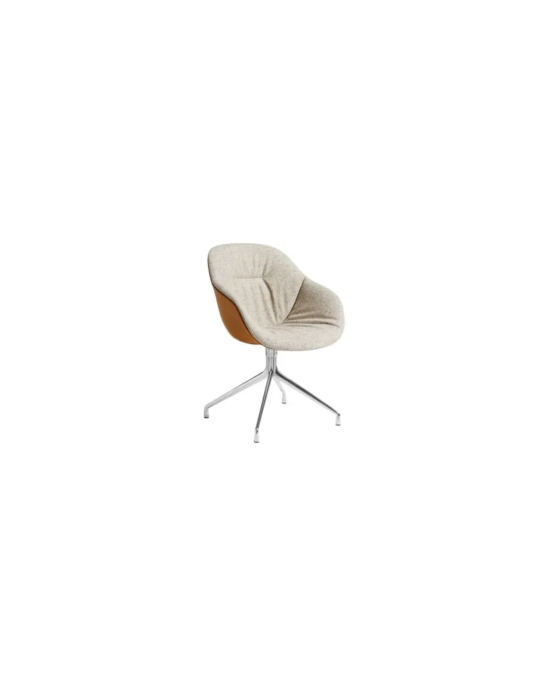 Hay Gepolsterter Sessel About a chair - Beige - Polierter Aluminiumguss - Designer Hee Welling 