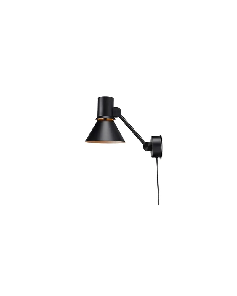 Anglepoise Wandleuchte mit Stromkabel Type 80 - Schwarz - Gusseisen - Designer Kenneth Grange 