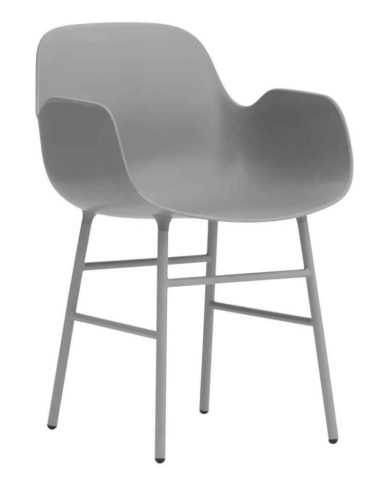 Normann Copenhagen Sessel Form - Grau - lackierter Stahl - Designer Simon Legald 