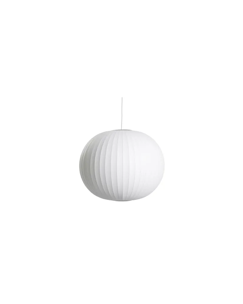 Hay Pendelleuchte Nelson - Weiß - Leinen Polymer - Designer George Nelson 