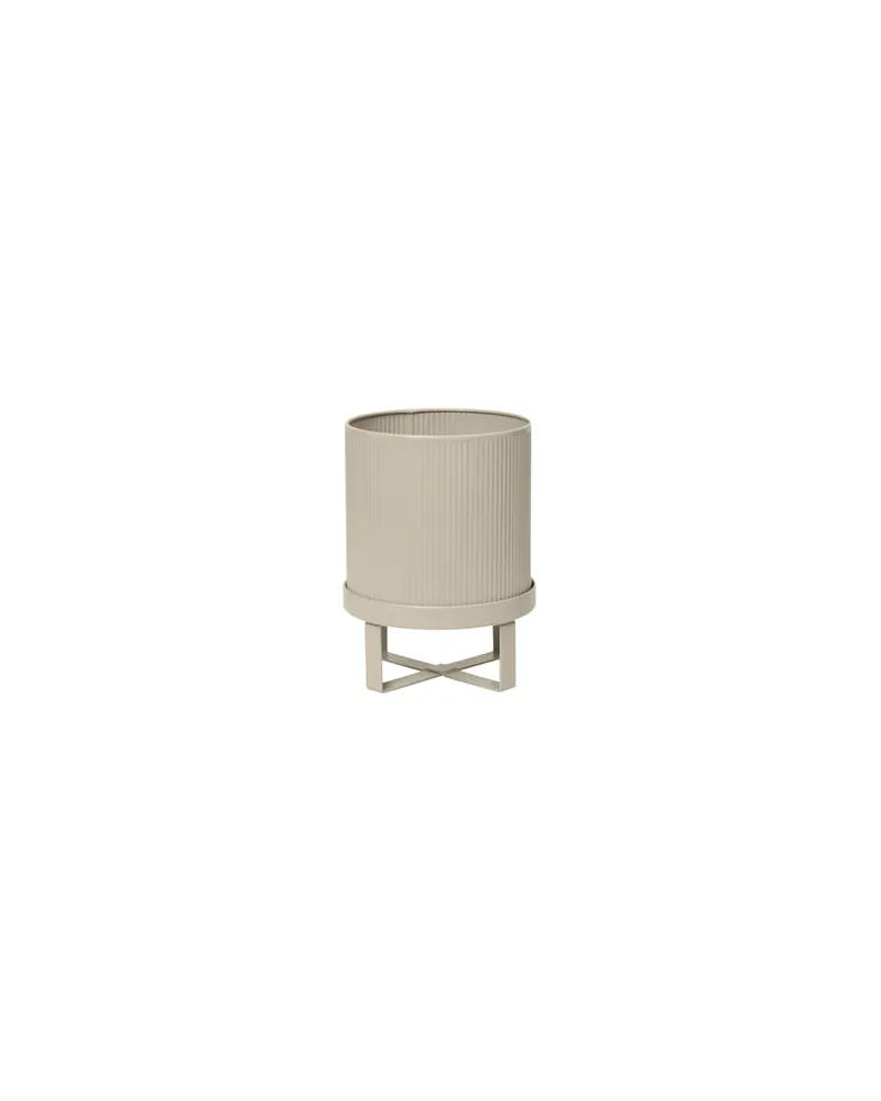 ferm LIVING Blumentopf Bau - Beige - galvanisierter Stahl - Designer Herman Studio 