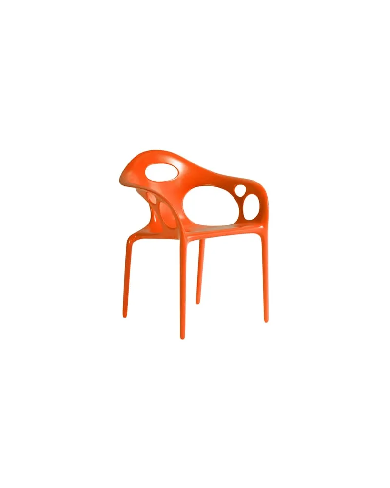 Moroso Stapelbarer Sessel Supernatural - Orange - Glasfaser - Designer Ross Lovegrove 