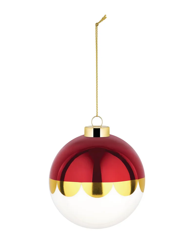 Alessi Weihnachtskugel Delight - Rot - geblasenes Glas - Designer Nika Zupanc 
