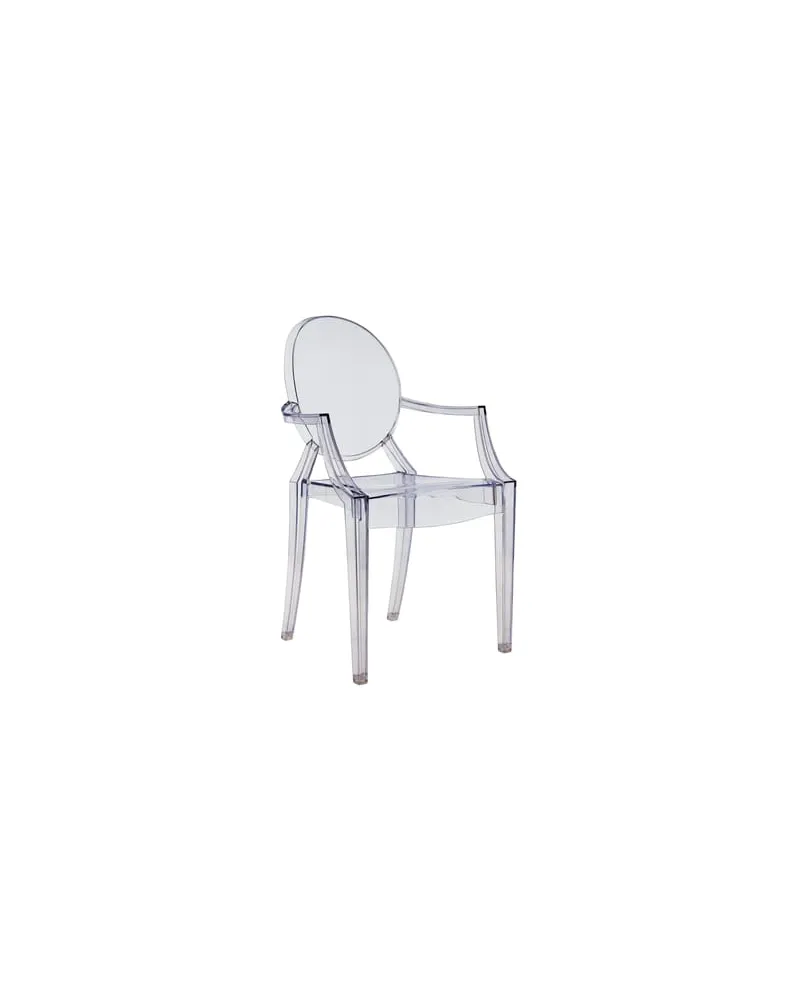 Kartell Stapelbarer Sessel Ghost - Blau - Polycarbonat 2.11 - Designer Philippe Starck 