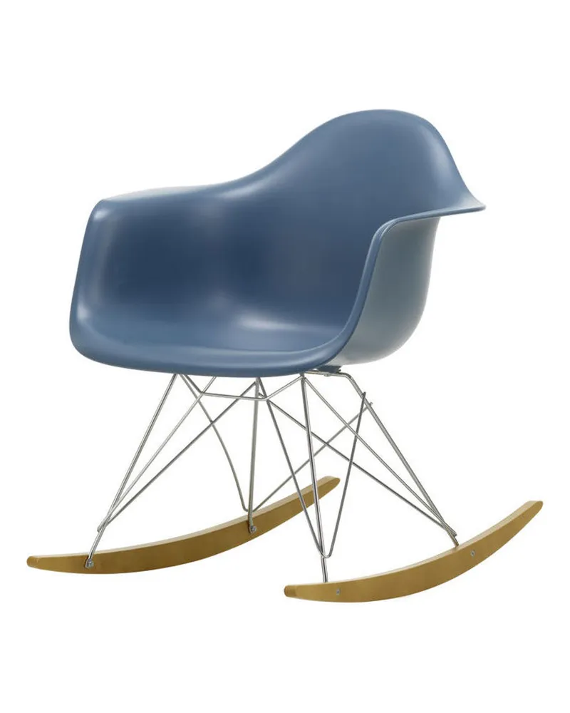Vitra Schaukelstuhl Eames Plastic - Blau - Recycelter Kunststoff (Post-Consumer) - Designer Charles & Ray Eames 