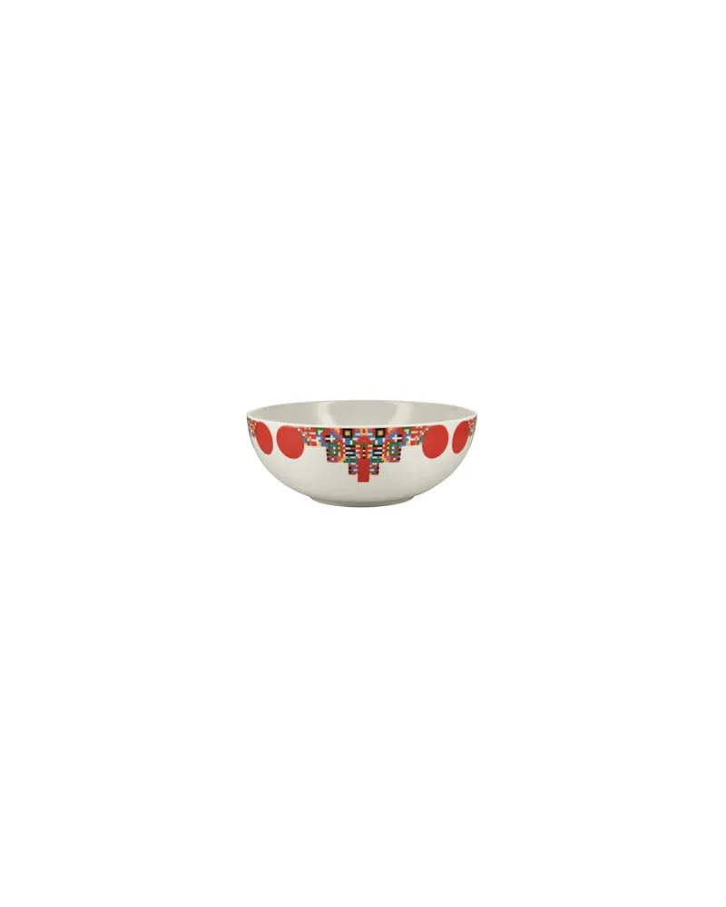 Alessi Schale Holyhedrics - Rot - Porzellan - Designer Elena Salmistraro 