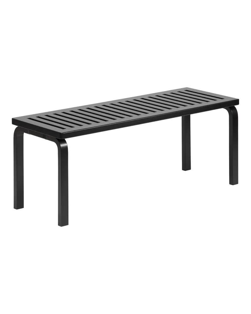 Artek Bank L-leg - Schwarz - Birke Schichtholz - Designer Alvar Aalto 