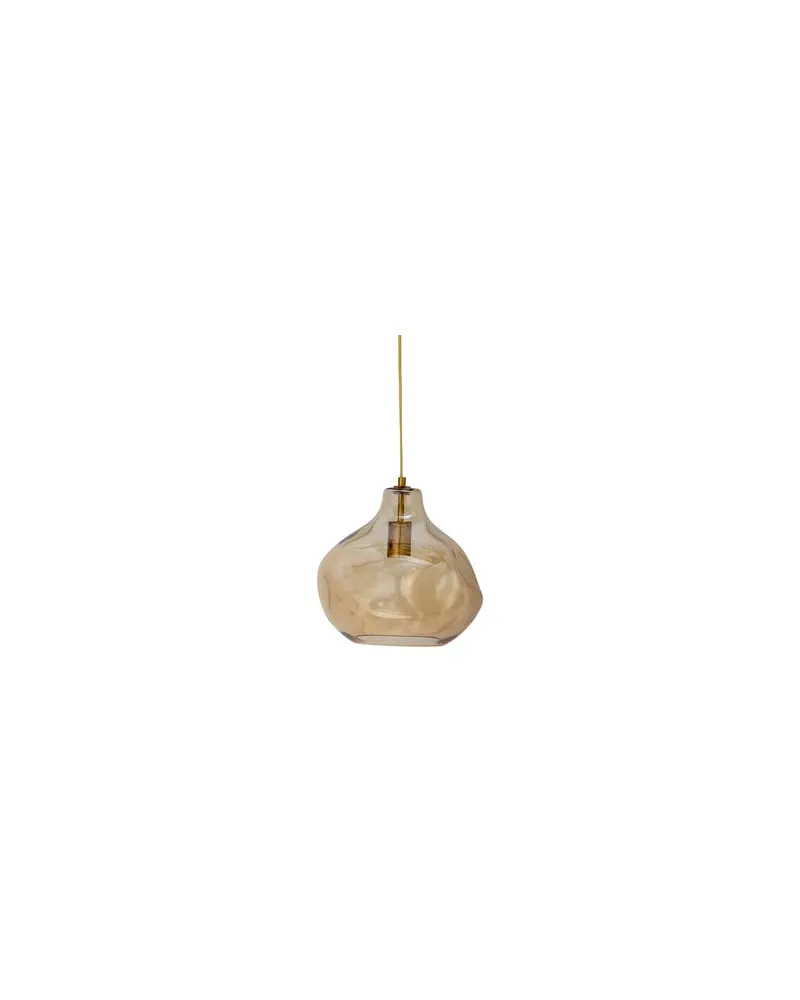 Bloomingville Pendelleuchte Suspension - Braun - mundgeblasenes Glas 