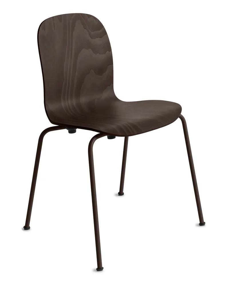 Cappellini Stapelbarer Stuhl Tate - Schwarz - Gebeiztes Buchensperrholz - Designer Jasper Morrison 
