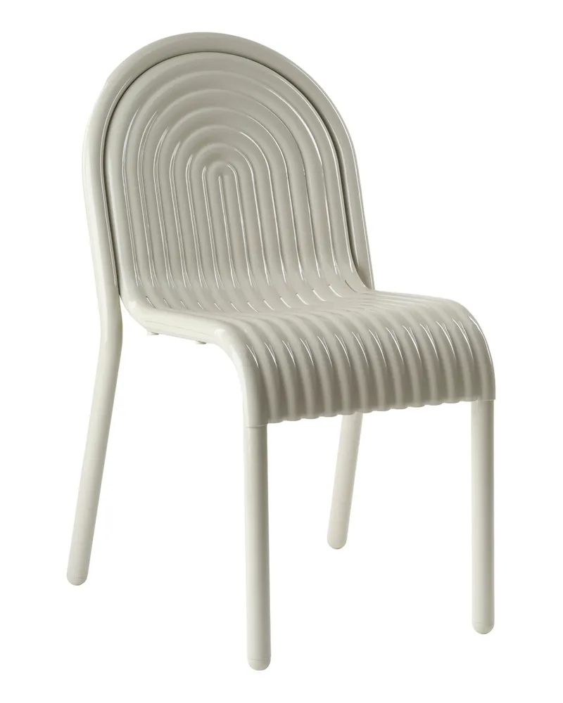Tom Dixon Stapelbarer Stuhl Groove - Grün - Aluminium - Designer Tom Dixon 
