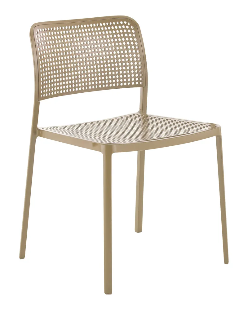 Kartell Stapelbarer Stuhl Audrey - Blau - bemaltes Aluminium - Designer Piero Lissoni 