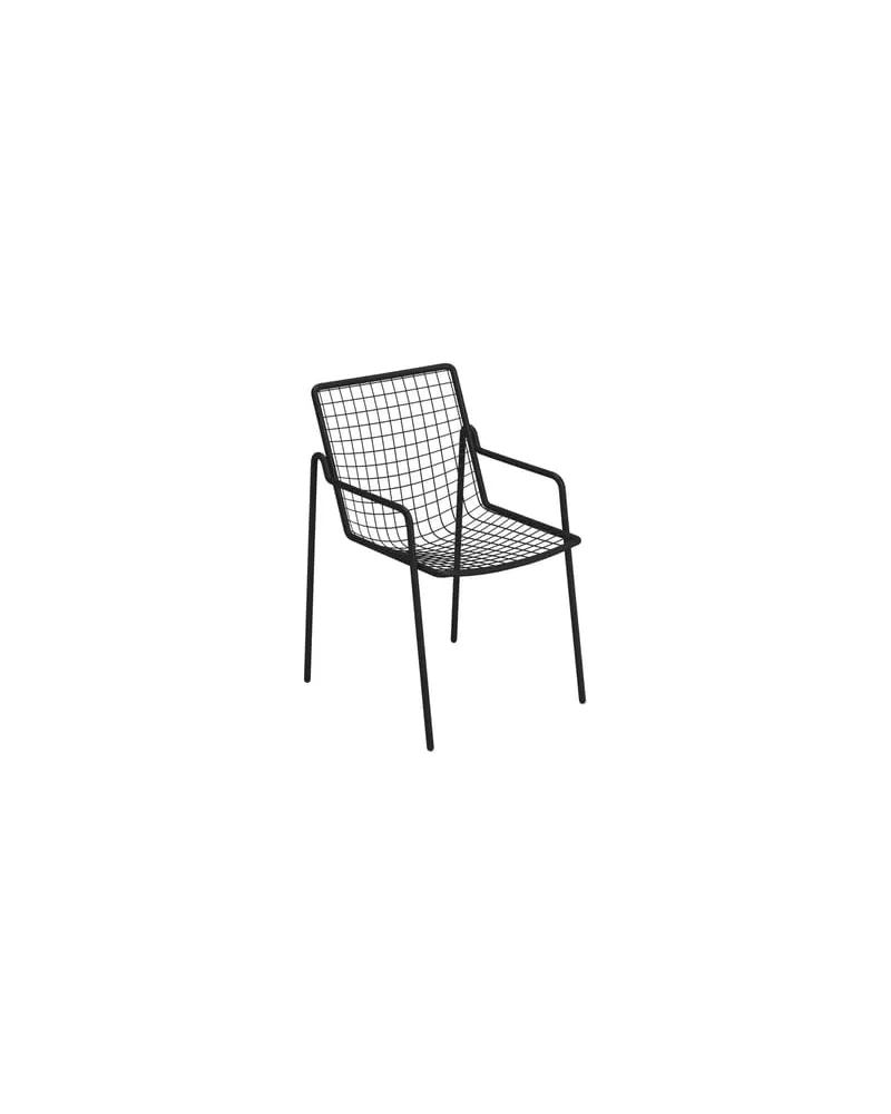 EMU Stapelbarer Sessel Rio R50 - Schwarz - Stahl - Designer Anton Cristell 