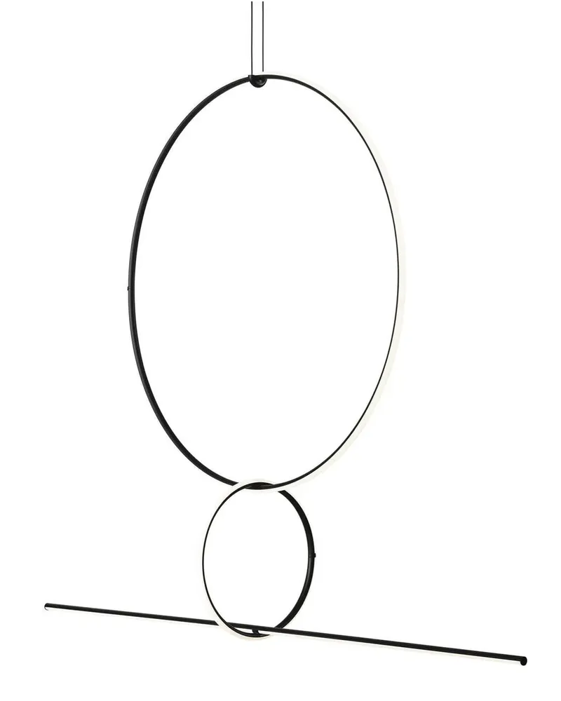 Flos Pendelleuchte Arrangements - Schwarz - bemaltes Aluminium - Designer Michael Anastassiades 