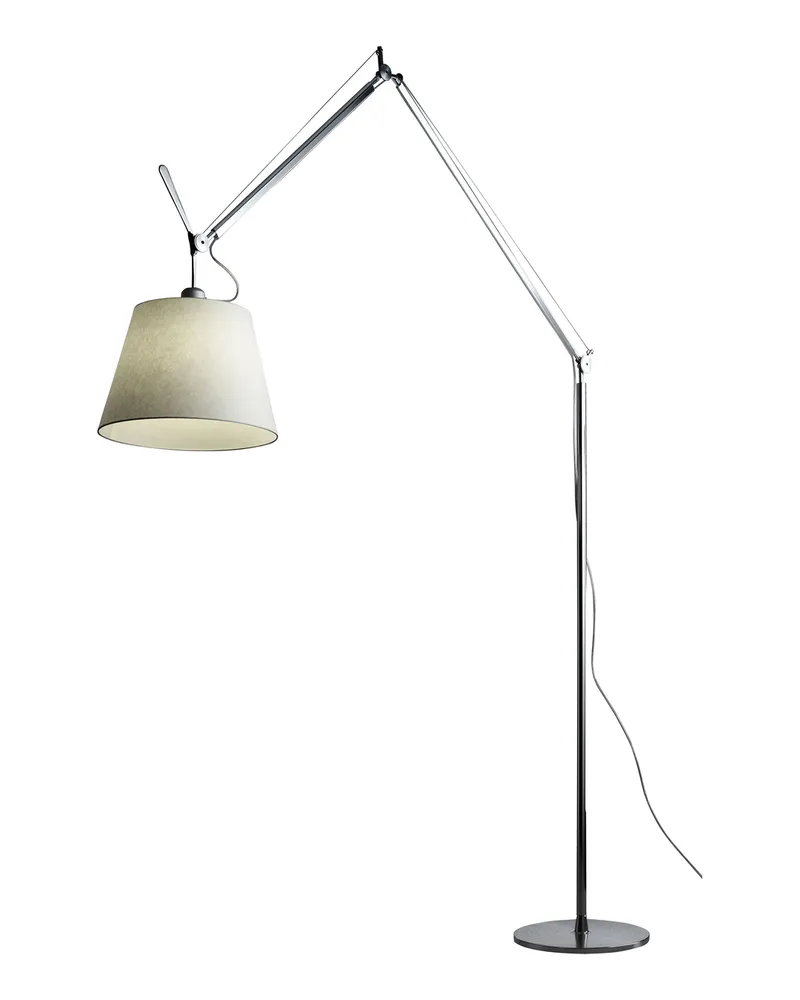 Artemide Stehleuchte Tolomeo Mega - Beige - Pergamentpapier - Designer Michele de Lucchi 