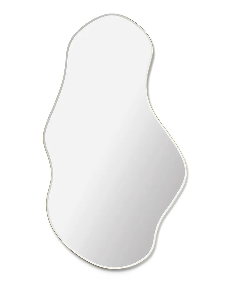 ferm LIVING Wandspiegel Pond - Metall - Zink verchromt 