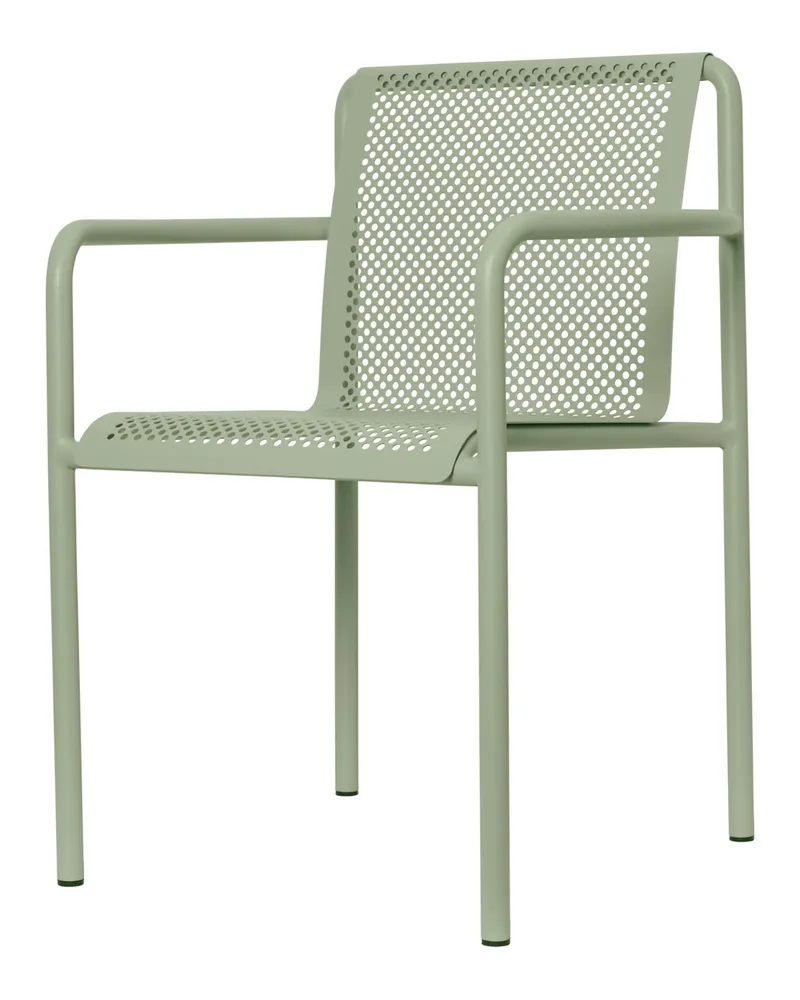 ferm LIVING Armlehnstuhl Dapple - Beige - Verzinkter, pulverbeschichteter Stahl - Designer Says Who 