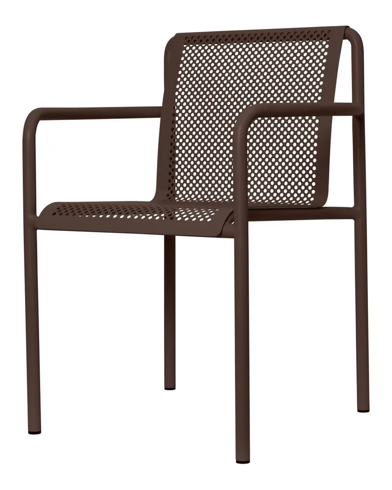 ferm LIVING Armlehnstuhl Dapple - Beige - Verzinkter, pulverbeschichteter Stahl - Designer Says Who 