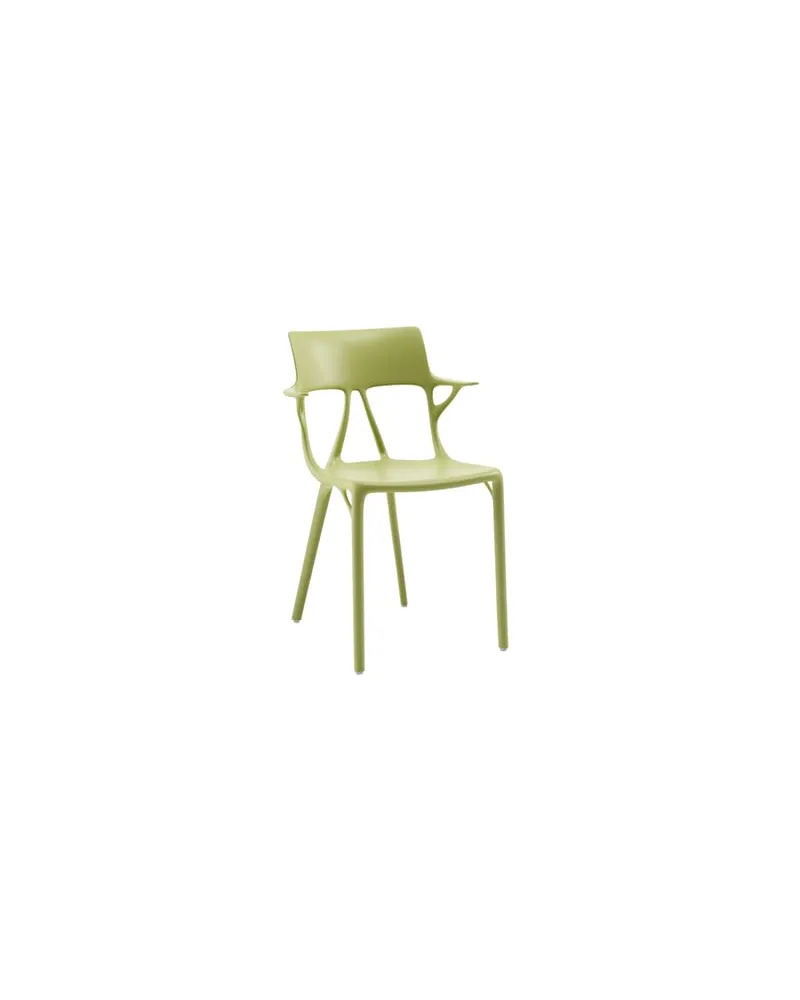 Kartell Sessel A. I - Grün - Recyceltes thermoplast. Technopolymer - Designer Philippe Starck 