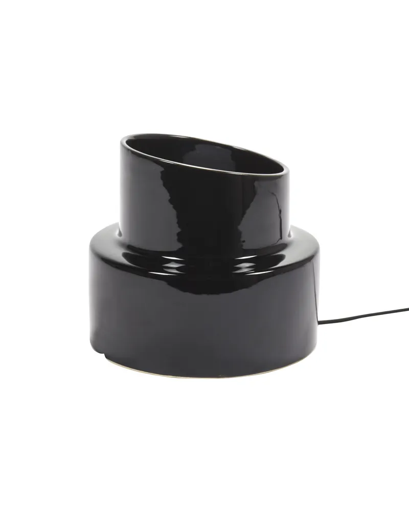Serax Tischleuchte Pillar - Schwarz - emaillierter Sandstein - Designer Coseincorso 