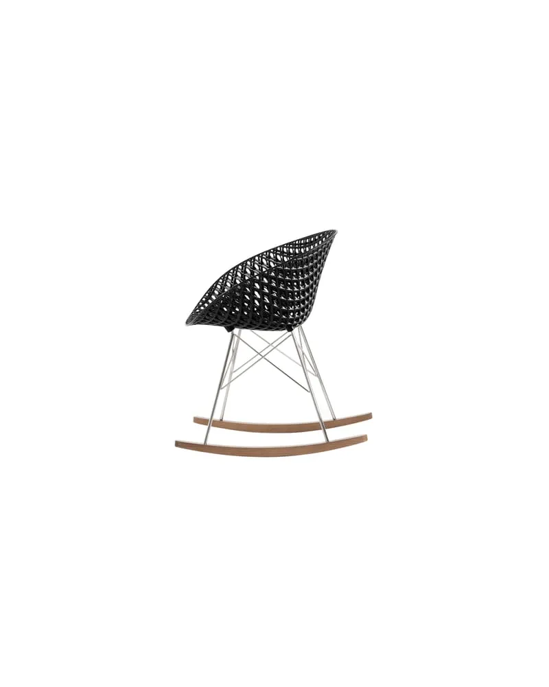 Kartell Schaukelstuhl Smatrik - Schwarz - Holz - Designer Tokujin Yoshioka 