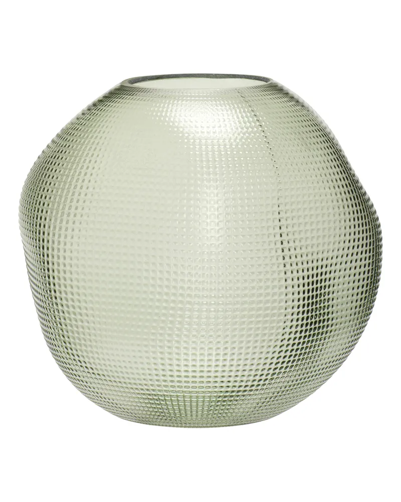 Hübsch Vase Balloon - Grün - mundgeblasenes Glas 