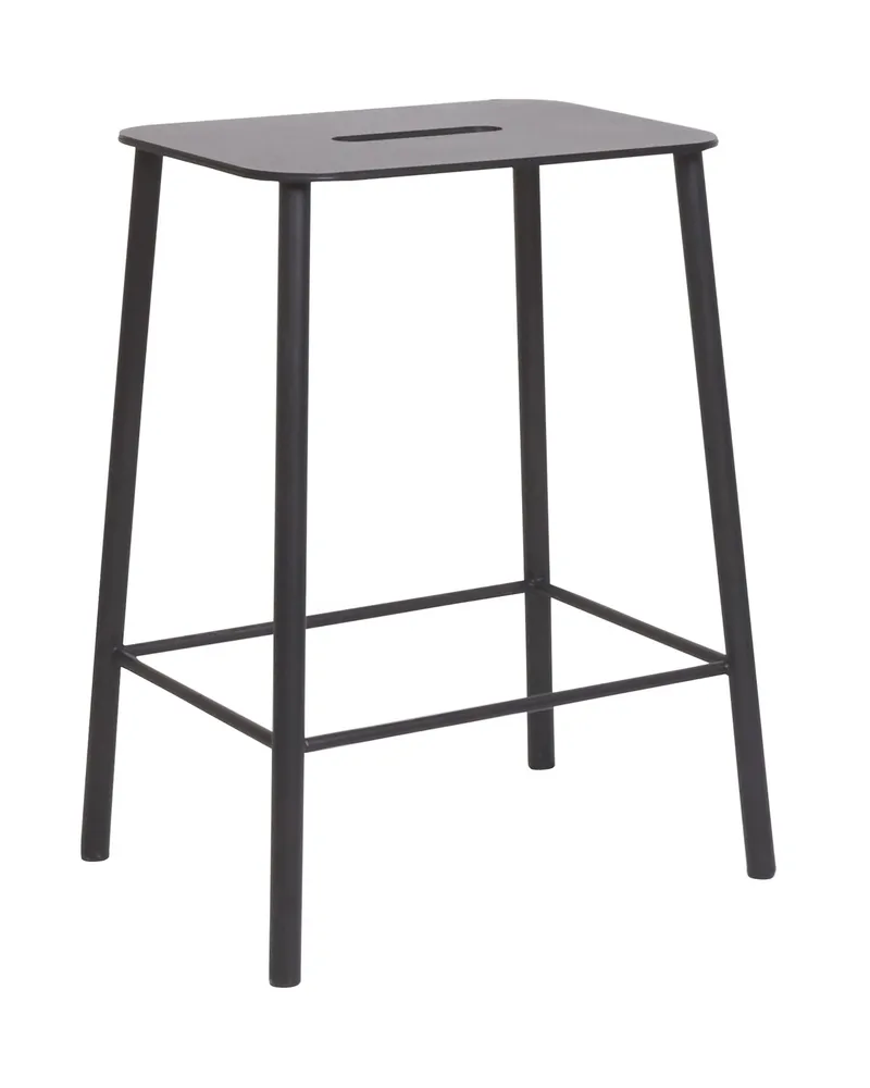 FRAMA Hocker Adam - Schwarz - Epoxid-lackierter Stahl - Designer Toke Lauridsen 