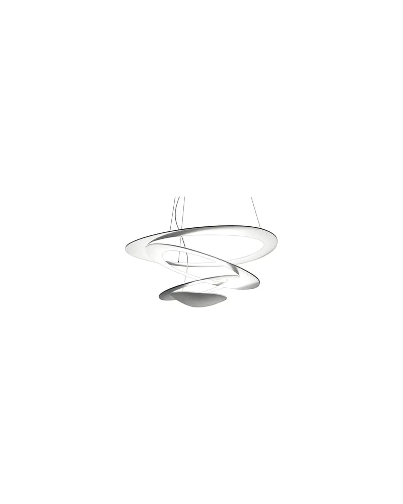 Artemide Pendelleuchte Pirce - Weiß - klarlackbeschichtetes Aluminium - Designer Giuseppe Maurizio Scutellà 