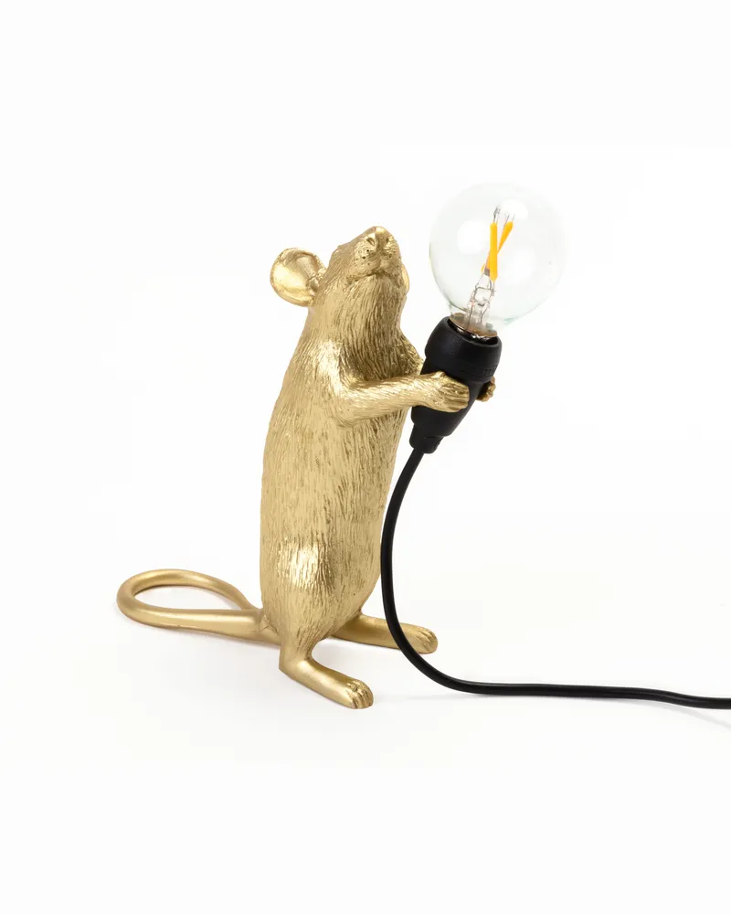 Seletti Tischleuchte Animaux - Gold - Harz - Designer Marcantonio 