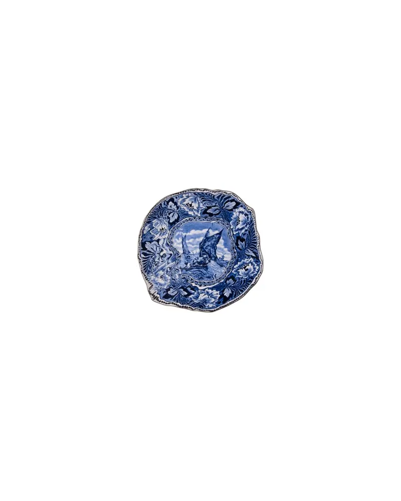 Seletti Teller Classic on acid - Blau - Feines Porzellan - Designer Diesel Creative Team 