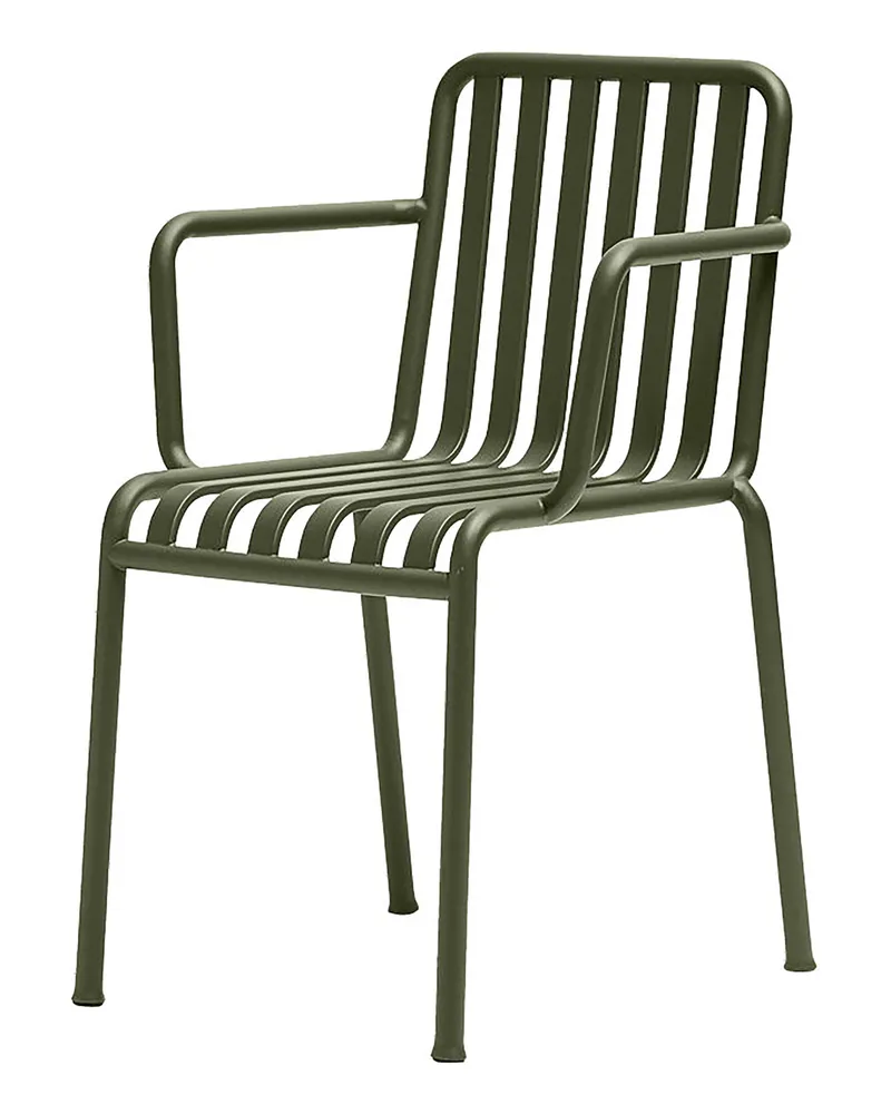 Hay Stapelbarer Sessel Palissade - Grün - Epoxid-lackierter Stahl - Designer Ronan & Erwan Bouroullec 