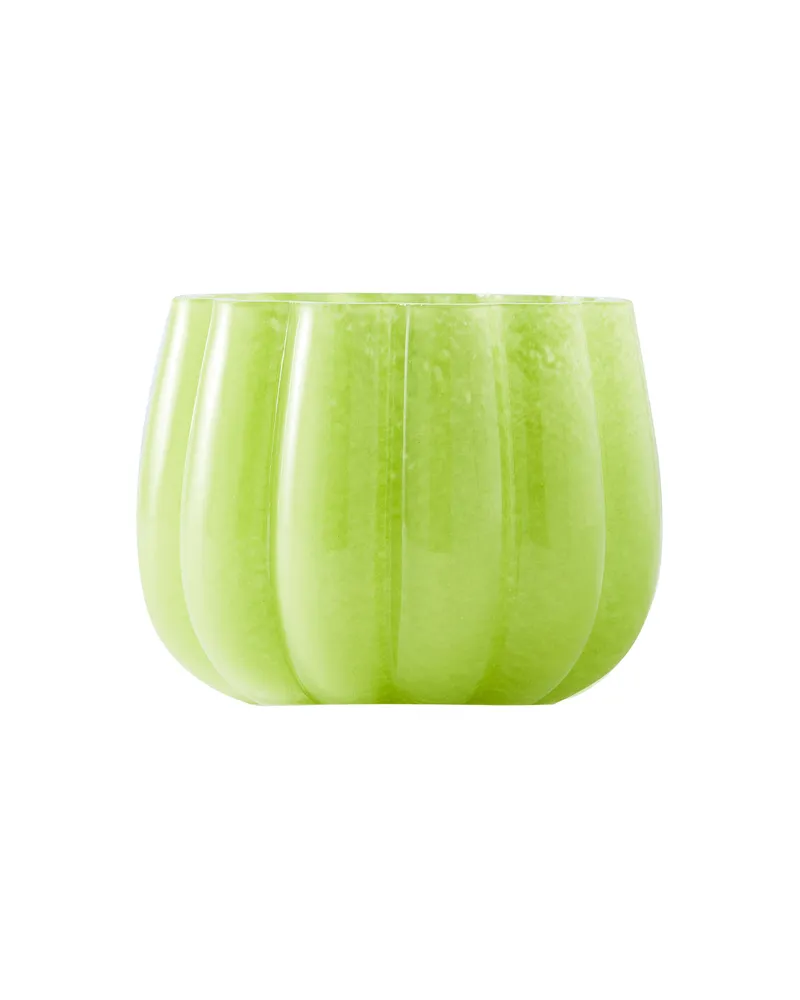 POLSPOTTEN Windlicht Melon - Grün - Bemaltes Glas 