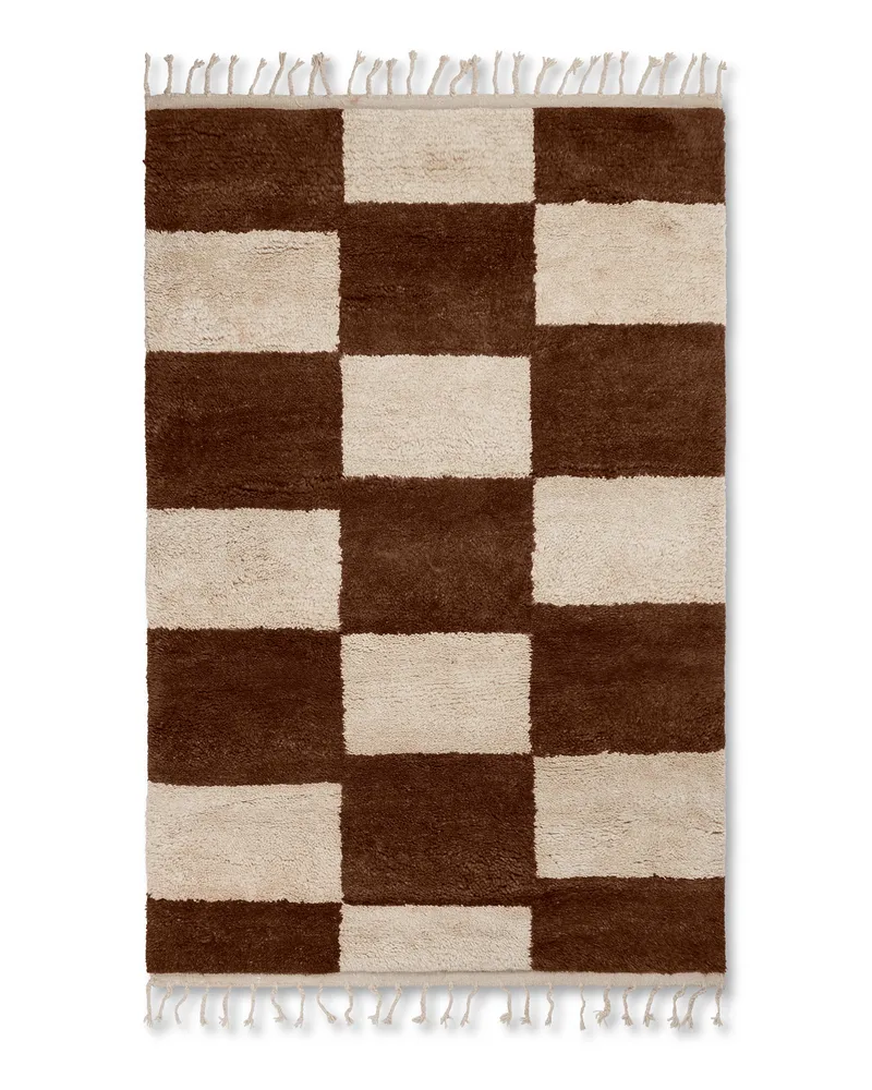 ferm LIVING Teppich Mara - Braun - Wolle 