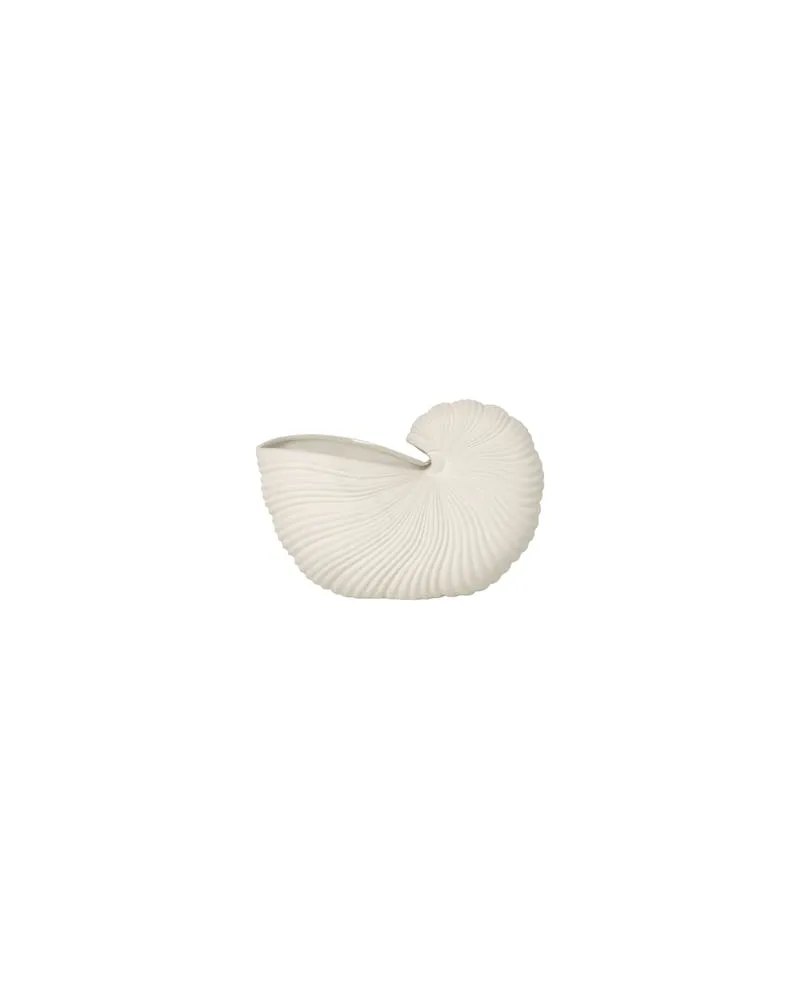 ferm LIVING Vase Shell - Weiß - Sandstein - Designer Trine Andersen 