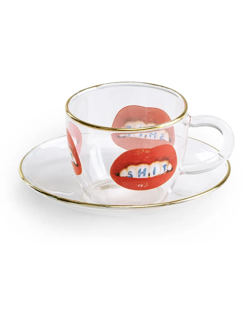 Seletti Kaffeetasse Toilet Paper - Bunt - Borosilikatglas - Designer Floris Hovers 