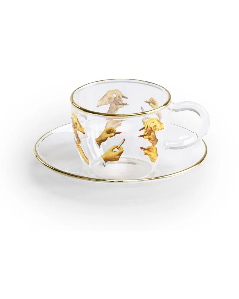 Seletti Kaffeetasse Toilet Paper - Bunt - Borosilikatglas - Designer Floris Hovers 