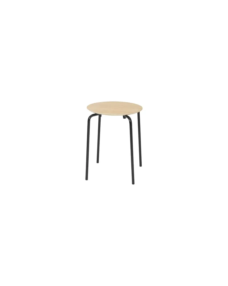 ferm LIVING Stappelbarer Hocker Herman - Holz natur - Epoxid-lackierter Stahl - Designer Herman Studio 