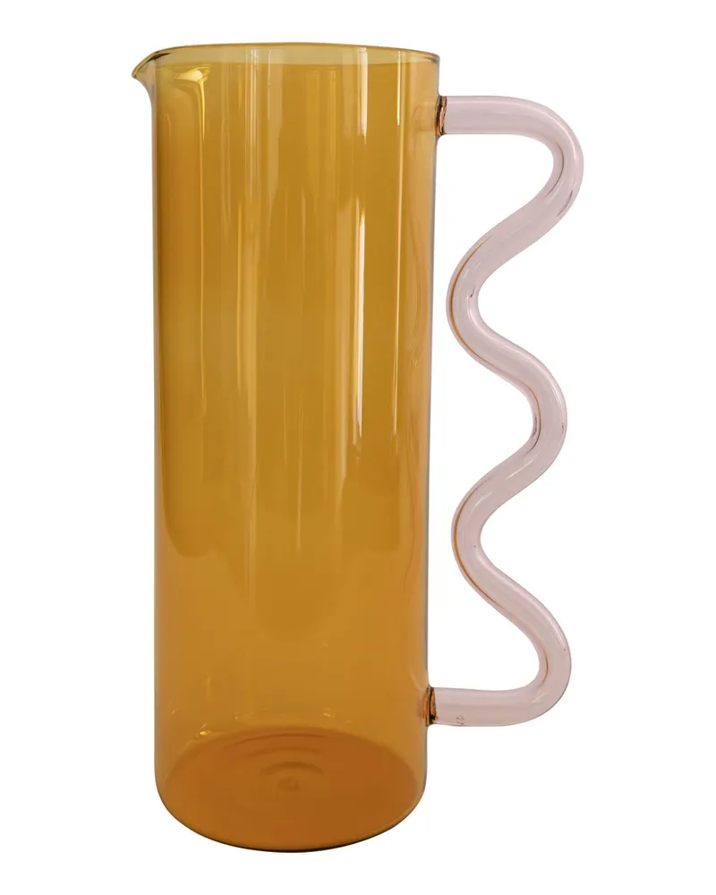Sophie Lou Jacobsen Karaffe Wave - Gelb - Borosilikatglas - Designer Sophie Lou Jacobsen 