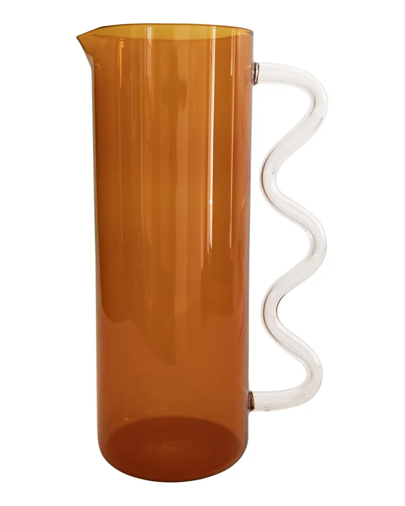 Sophie Lou Jacobsen Karaffe Wave - Gelb - Borosilikatglas - Designer Sophie Lou Jacobsen 