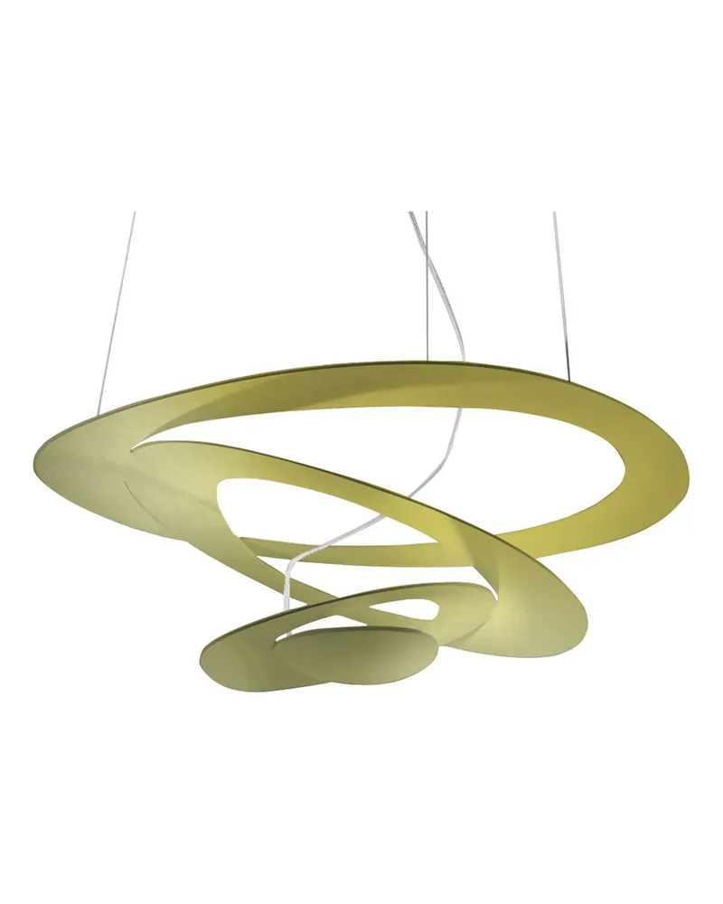Artemide Pendelleuchte Pirce - Gold - klarlackbeschichtetes Aluminium - Designer Giuseppe Maurizio Scutellà 