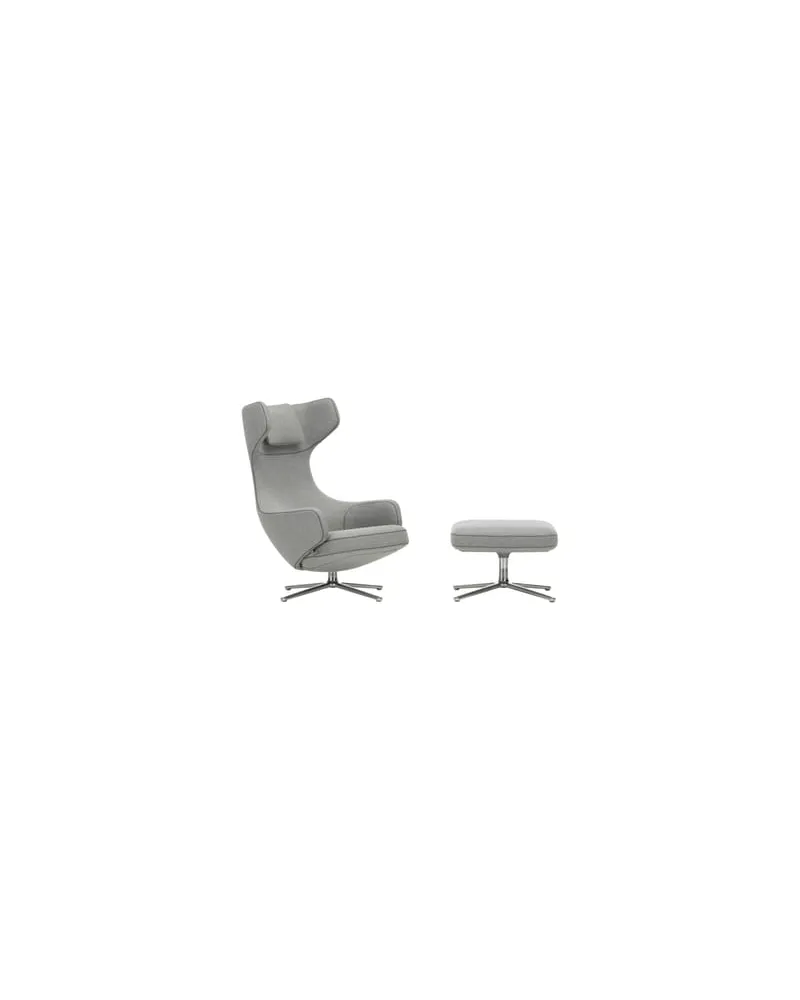 Vitra Gepolsterter Sessel Grand Repos - Grau - Daunen - Designer Antonio Citterio 